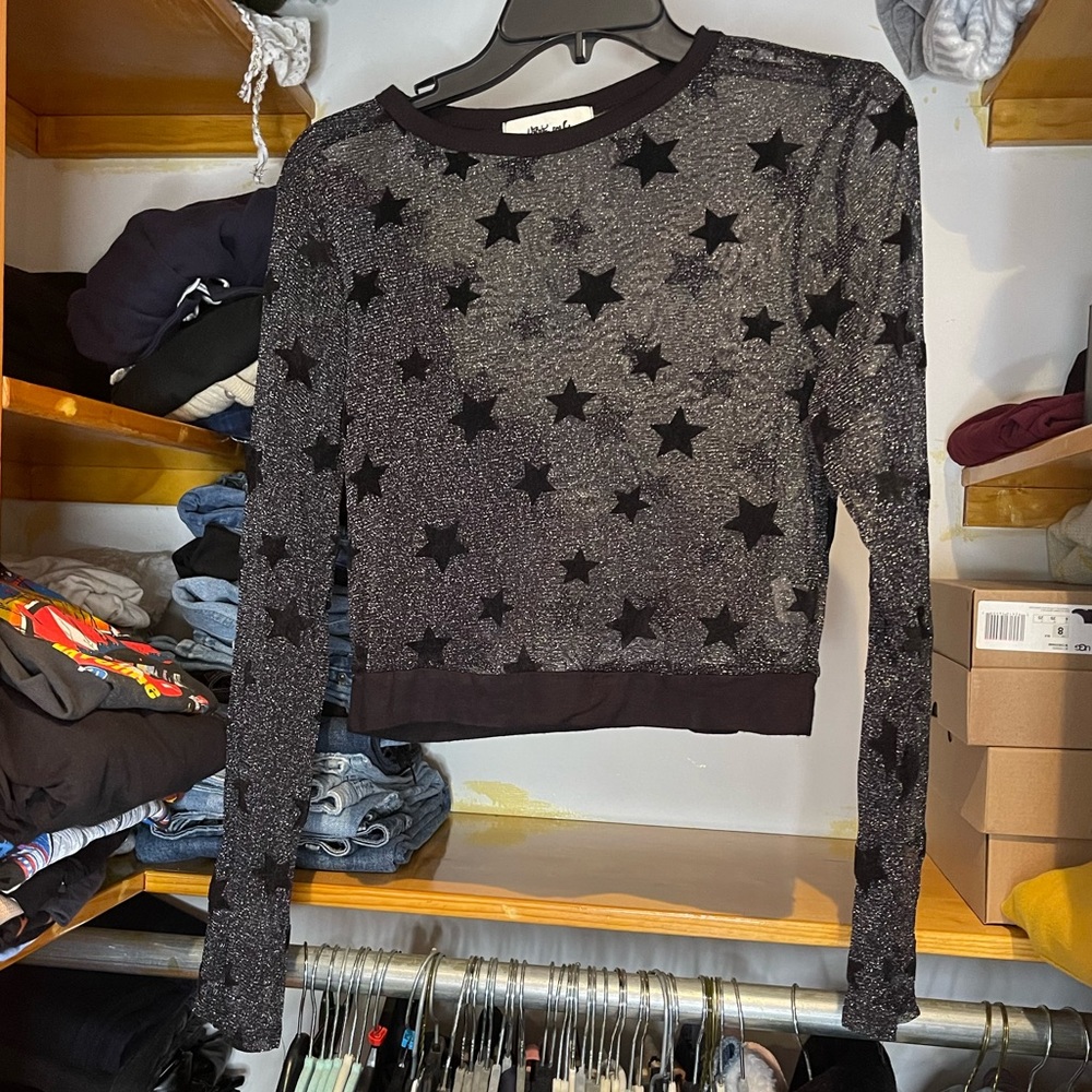Hippie Love party mesh long sleeve top